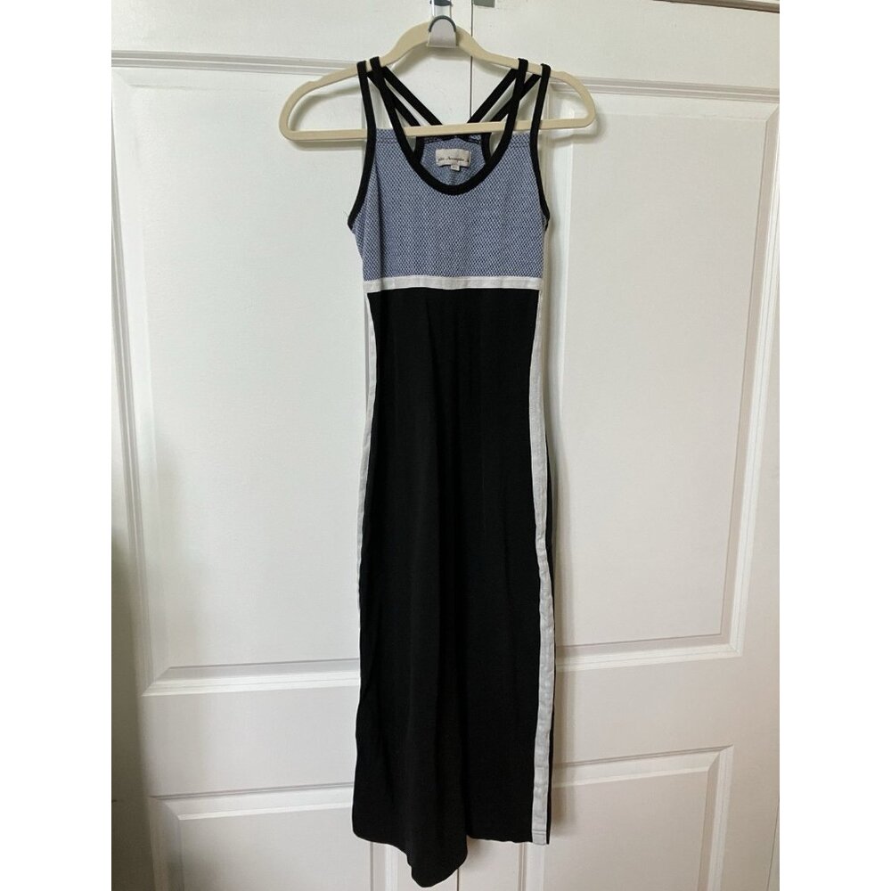 Black and Gray Maxi Dress